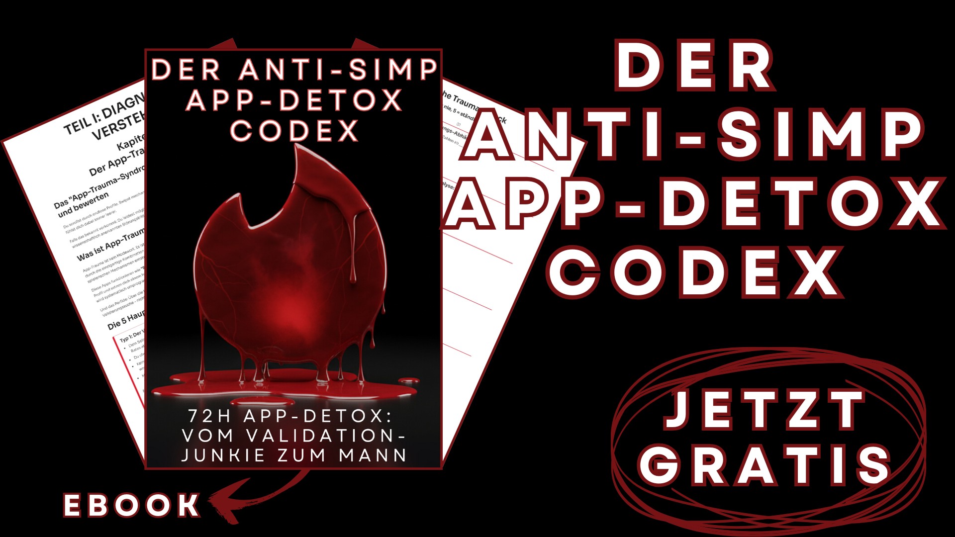 E-Book Cover – Der Anti-Simp App-Detox Codex